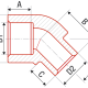 Угольник FV-Plast PP-R 45° В-Н-1