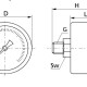Манометр аксиальный UNI-FITT-1