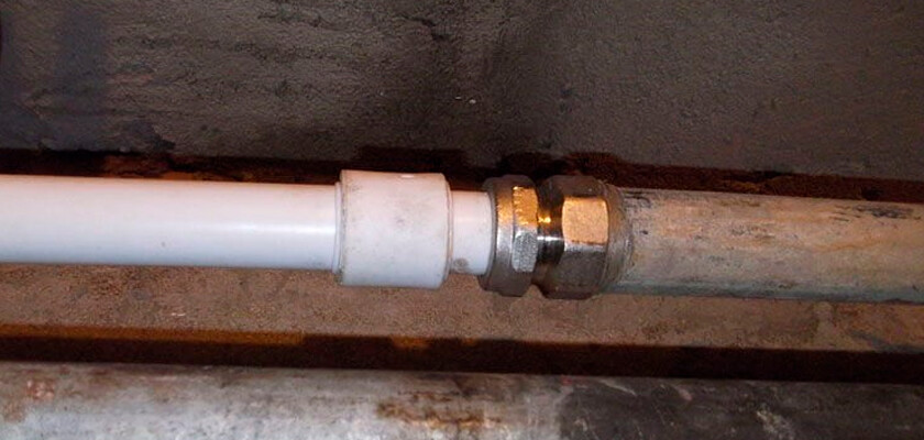 Соединение полипропиленовых труб с металлическими